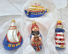 4 Ornamenti Capodanno Vetro