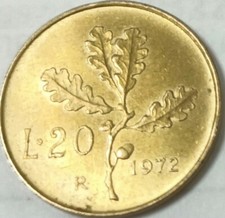 Italia moneta Repubblica del 1972 20 lire Circolata 