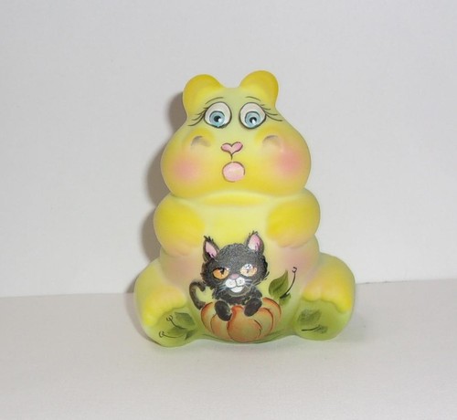 Fenton vetro giallo sorpreso - fenton,