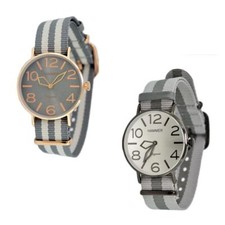 Orologio Solo Tempo HAMMER ELEGANT Cassa Acciaio Cinturino in Tessuto