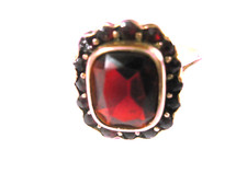 Antico Anello Oro 333 Con Granato, 3,05 G