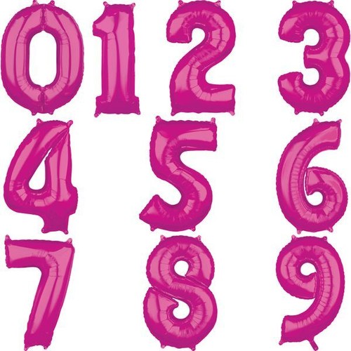 Pallone mylar numero rosa - pallone,