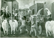 1936 ROMAGNA VINICOLA Anacleto MARGOTTI Campagna vinicola *Foto coeva del quadro