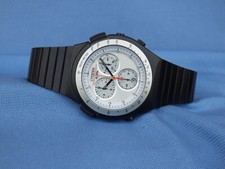 Citizen Quartz Chronograph Alarm 3510 Stainless Steel PVD Vintage Japan 1990