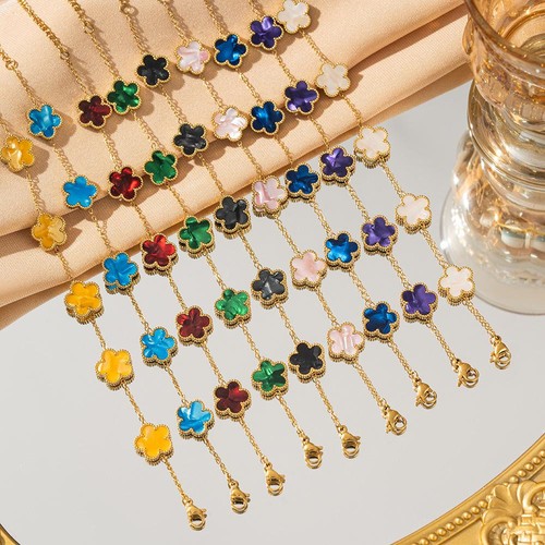 Bracciale quadrifoglio doppio - bracciale,
