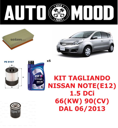 Kit tagliando nissan note - kit,
