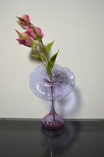 N7685s BELLISSIMO VASO FIORE IN VETRO VIOLA