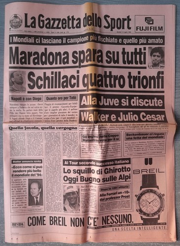 Giornale mondiali italia - mondiali, 90