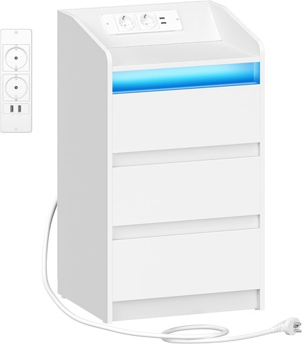 Comodino con cassetti - comodino, 3