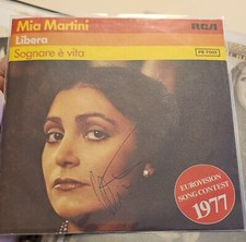 MIA MARTINI VINILE Libera/Sognare È Vita AUTOGRAFATO 