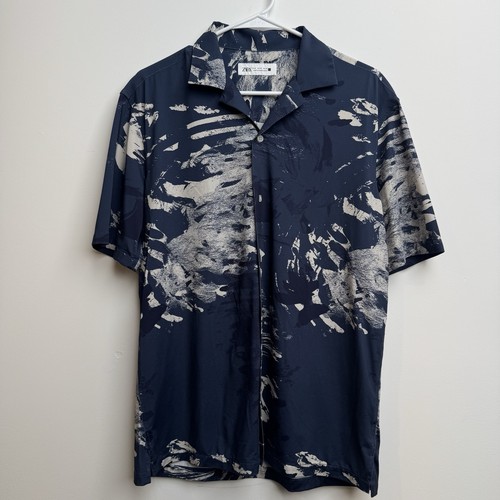 Zara hawaiian print button - zara,