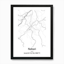 Nabari,Japan Minimalist Map