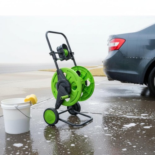 Carrello avvolgitubo con ruote - con,