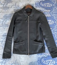 giacca pelle blu uomo taglia