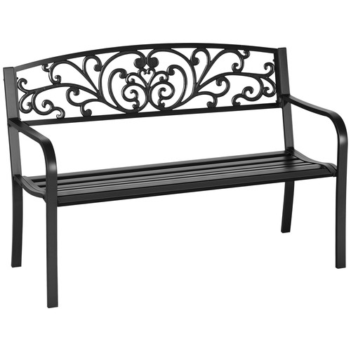 Outsunny panchina giardino - panchina, da
