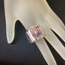 Anello cocktail Swarovski cristallo Nirvana argento sfaccettato trasparente - taglia 52 taglia USA 6