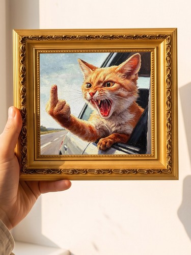 Gatto auto finestra gesto - auto,