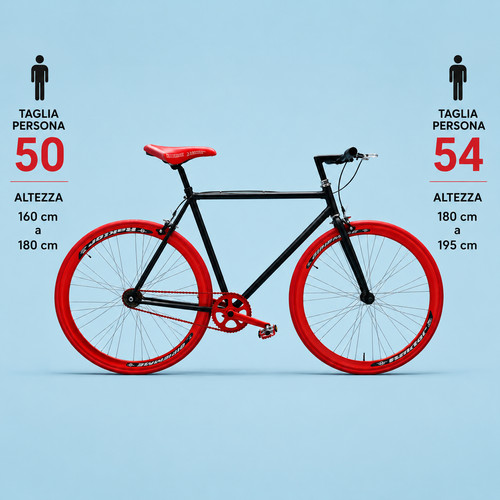Bici nero rosso single - bici,