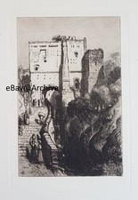 Samuel Colman Portland New York 1882 Amalfi valle dei Mulini acquaforte