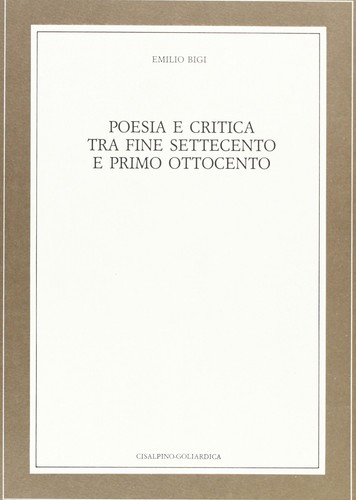 Poesia critica tra fine - e,