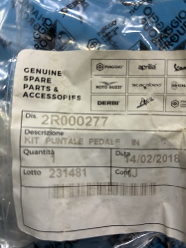 2r000277 kit puntale pedale - kit,