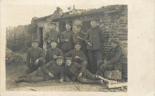 B622 ww1 cartolina gruppo - ww1,