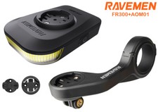Ravemen Bici Faro Luce Anteriore Bicicletta FR300+AOM01 Staffa per Garmin Wahoo