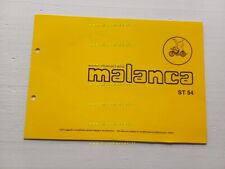 Malanca 50 ST 54 anni 70 catalogo ricambi telaio originale - FRAME PARTS LIST