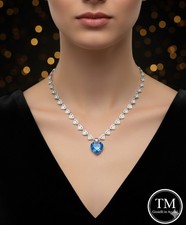 Collana Donna Cuore Azzurro