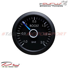 Manometro Analogico Pressione Turbo Meccanico -1+2 bar DEPO Racing 52 bianco/blu