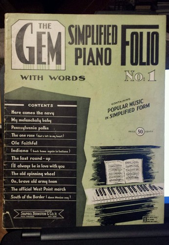 The gem simplified - piano, folio