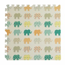 Tappeto puzzle antiscivolo ELEFANTE 60x60 4pezzi bambini esterno/interno gioco