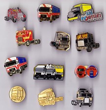 TRUCK LORRY pin badges DAF MAN Les Routiers Mack Diesel Engine Mercedes Benz