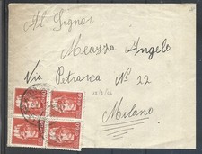1946 60c quartina su - 12/1/,