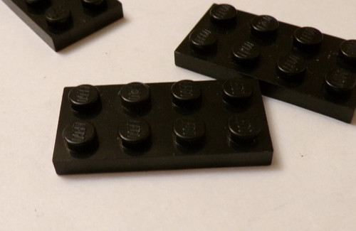 Lego x17 piastre nere 2x4 - x17,