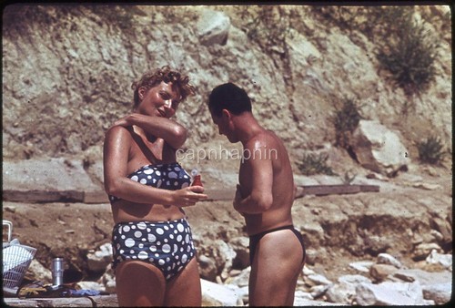 Muscular thong type swimsuit - muscular, thong-type