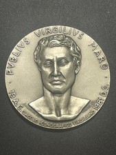 Medaglia Argento Publio Virigilio Marone Gr. 50,5  anno 1981 Circolo Virgiliano