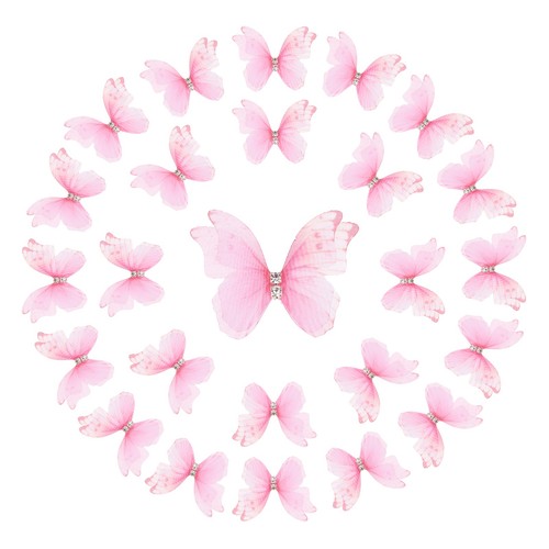 25pcs farfalle organza - farfalle,