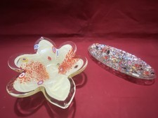 Coppia Centrotavola in Vetro Murano Stile La Murrina