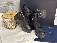 PRADA Black Leather Combat