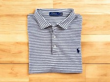 Polo uomo Ralph Lauren originale TG XL grigia e a righe petto 50"