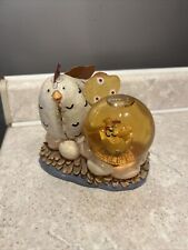 PALLA DI VETRO CON NEVE O BRILLANTI  Gallina con Pulcino uovo