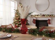 Vaso in vetro rosso 20 cm