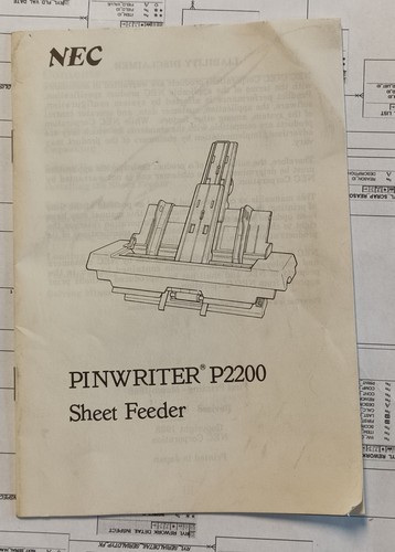 Manuale alimentatore fogli nec - manuale,