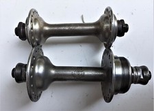 Coppia mozzi ruote bici corsa d'epoca marcata CAMPAGNOLO , in acciaio