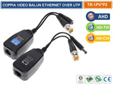 COPPIA TRASMETTITORE VIDEO BALUN ETHERNET ALIMENTAZIONE 4 IN 1 AHD TVI CVI CVBS