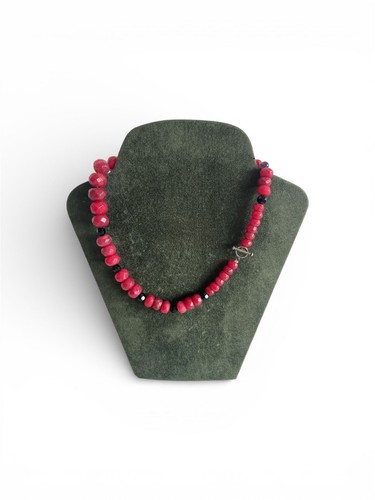 Collana pietre dure rosse - collana,
