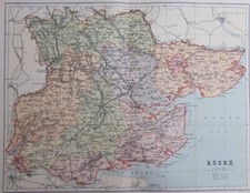Mappa della contea dell'Essex