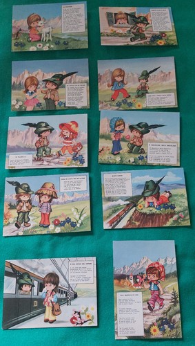 Cartoline bambini alpini - cartoline,