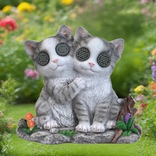 Statua Di Coppia Di Gatti Da